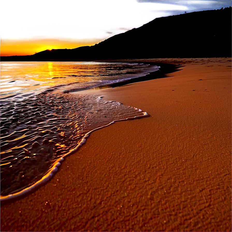 Beach Sand Sunset Silhouette Png 94 PNG image