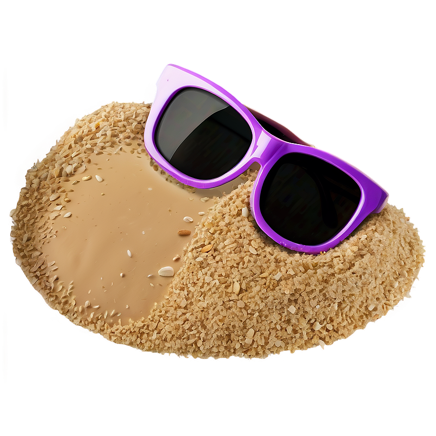 Beach Sand With Sunglasses Png Bra PNG image