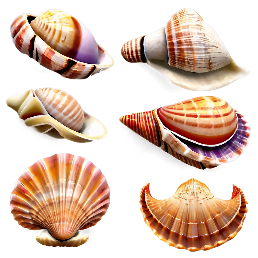 Beach Sea Shells Collection Png Gli PNG image