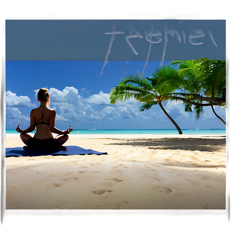 Beach Sunrise Yoga Png Kbg PNG image