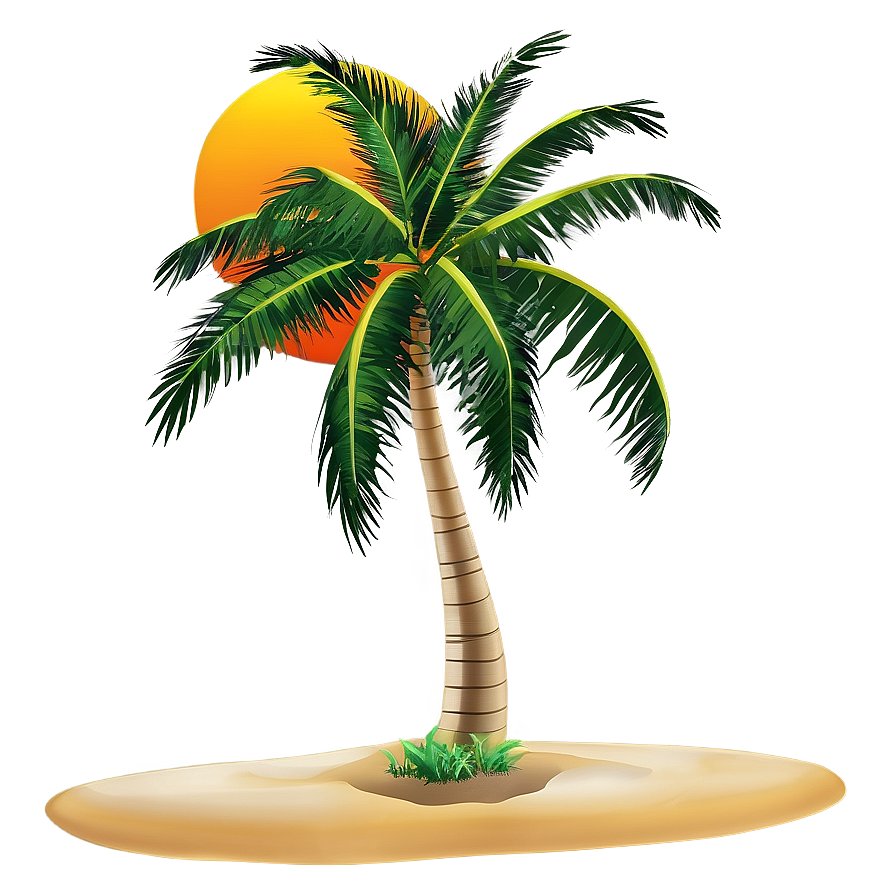 Beach Sunset Palm Trees Png 20 PNG image