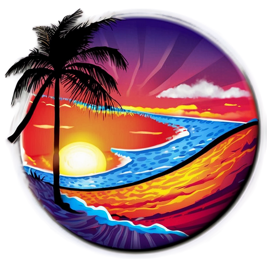 Beach Sunset Reflection Png 48 PNG image