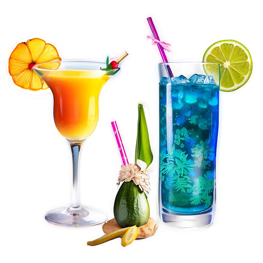 Beach Tropical Cocktails Png Rig PNG image