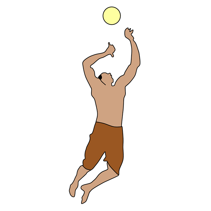 Beach Volleyball Serve Illustration PNG image