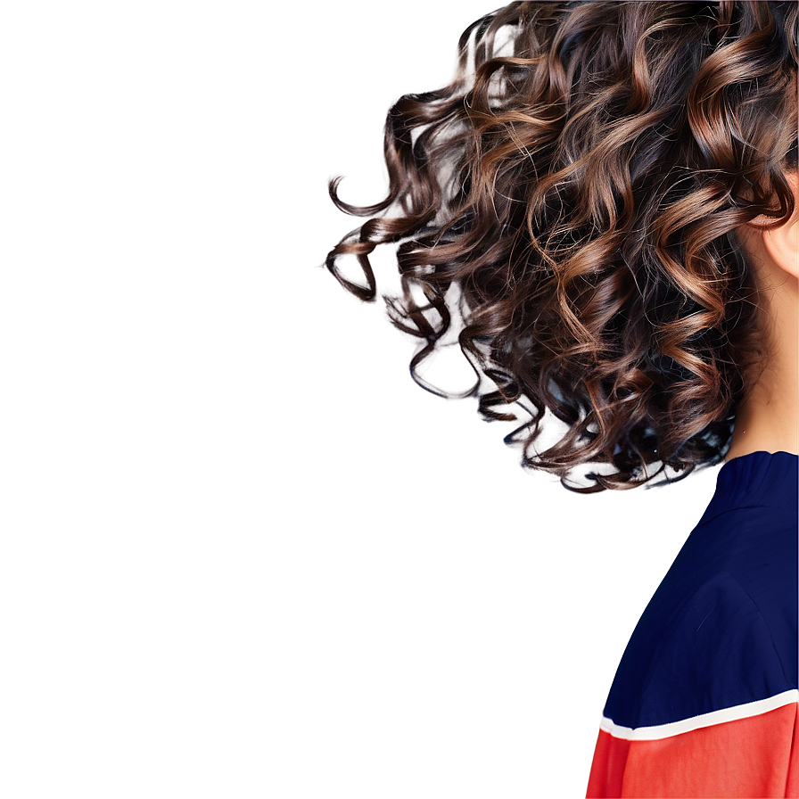 Beach Wave Perm Hair Png 06282024 PNG image