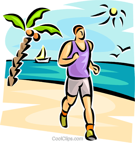 Beachside Running Illustration.png PNG image