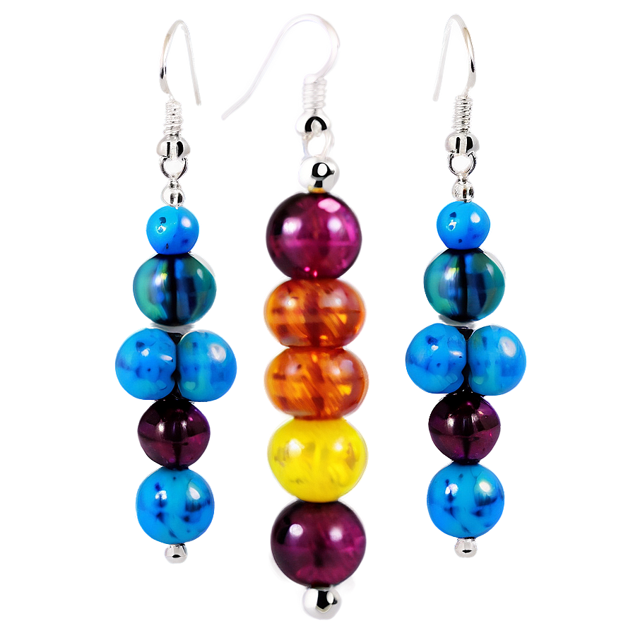 Bead Earrings Craft Png 06262024 PNG image