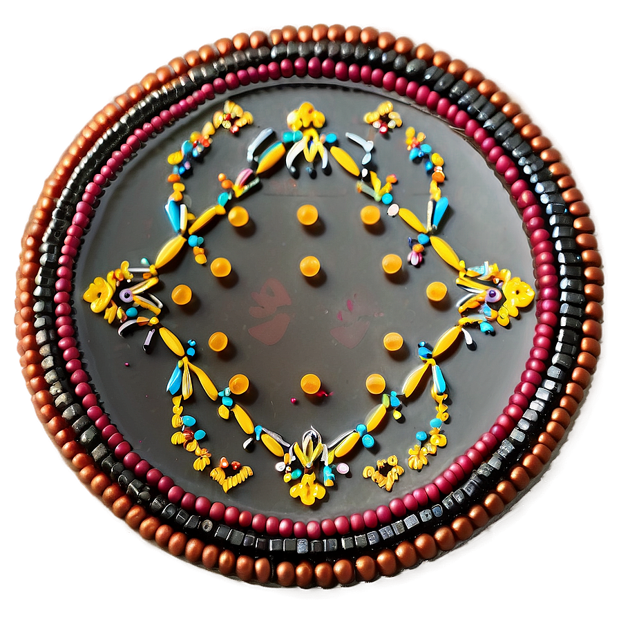 Beaded Coaster Design Png 9 PNG image