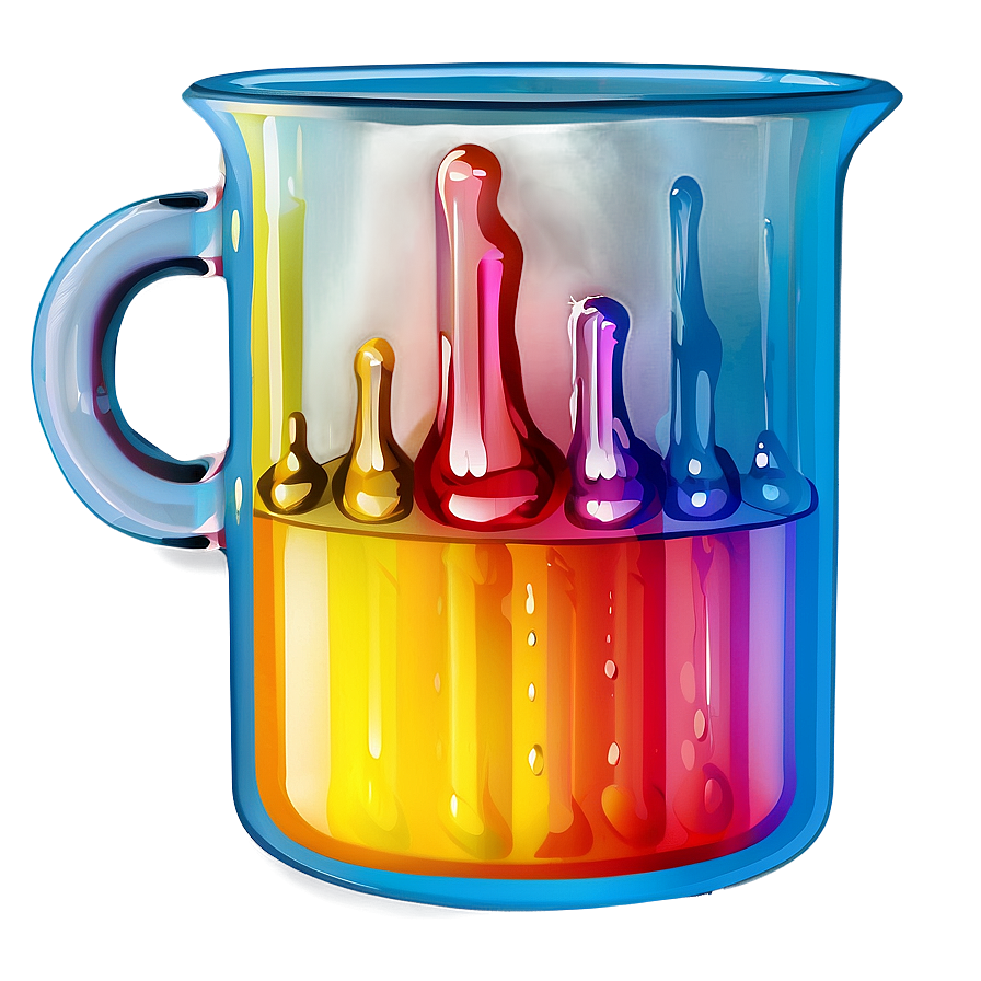 Beaker With Colorful Liquid Png Fdo PNG image