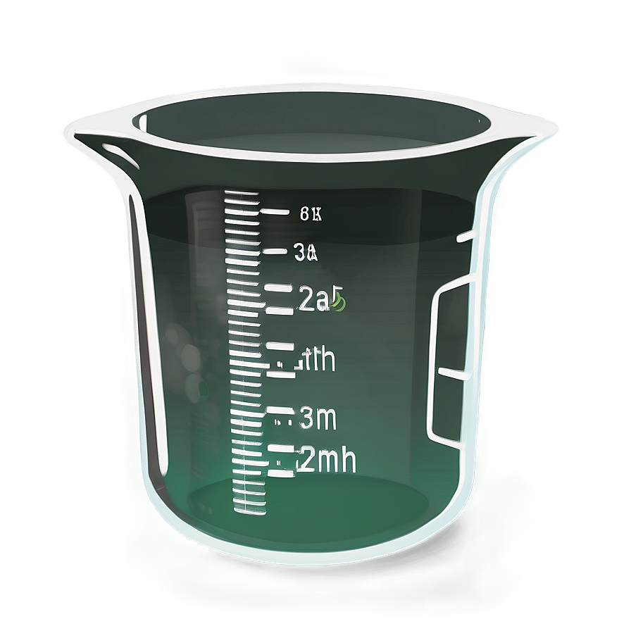 Beaker With Measurements Png 05232024 PNG image