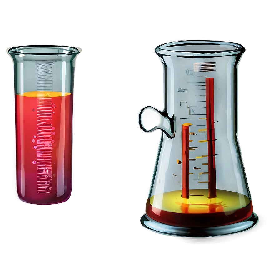 Beaker With Red Chemical Png 16 PNG image