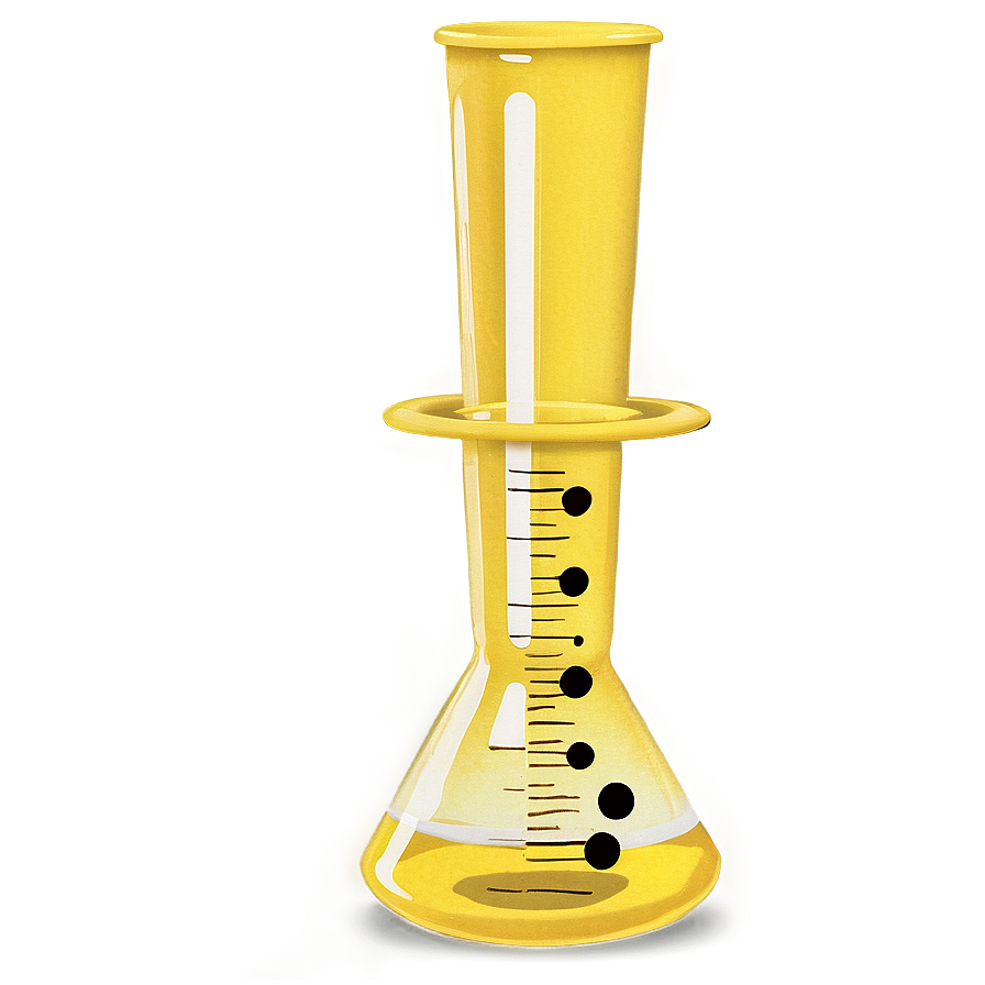 Beaker With Yellow Substance Png 05232024 PNG image