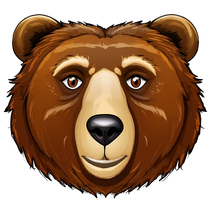 Bear Face Caricature Png 90 PNG image