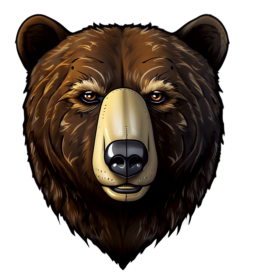 Bear Face Tattoo Design Png Jhg24 PNG image