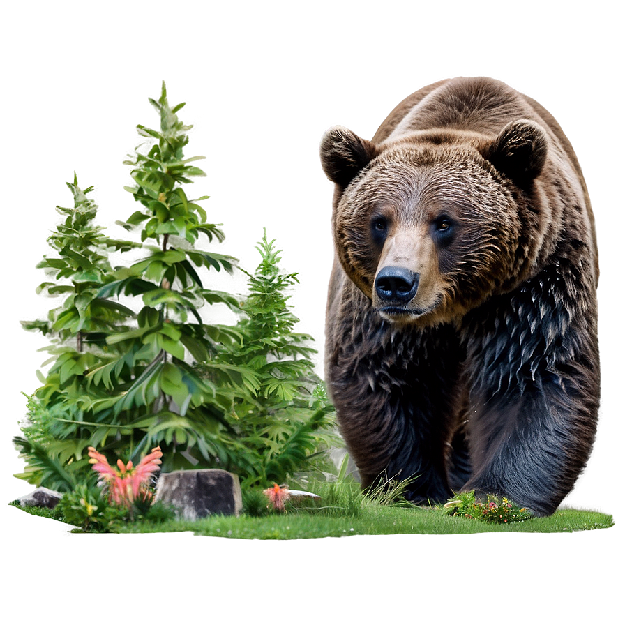 Bear In Forest Png 06112024 PNG image