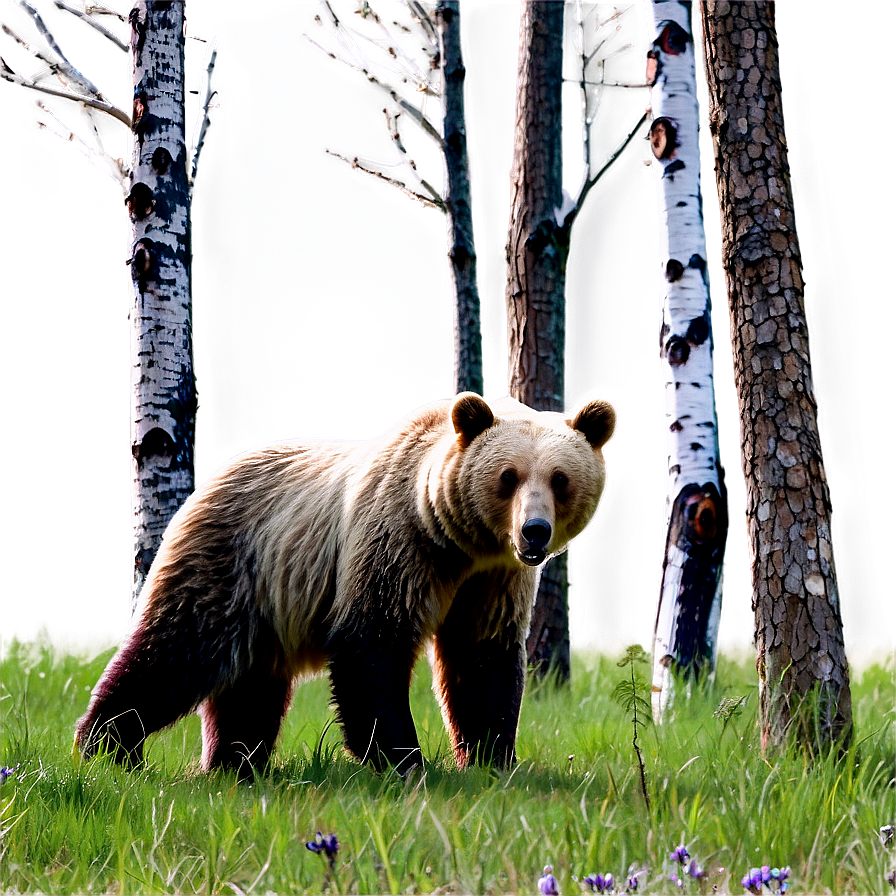 Bear In The Woods Png Qoo PNG image