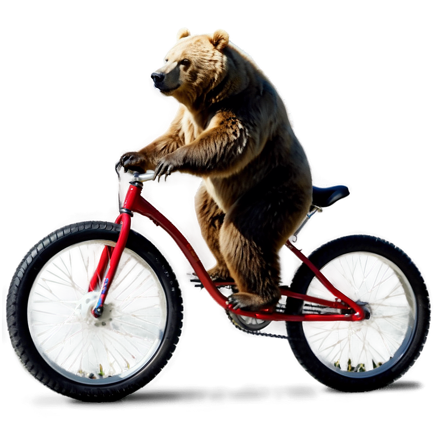 Bear On Bike Png 06112024 PNG image