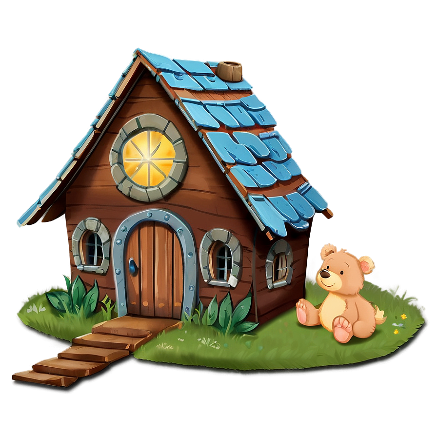 Bear's Fairytale Home Png 06272024 PNG image