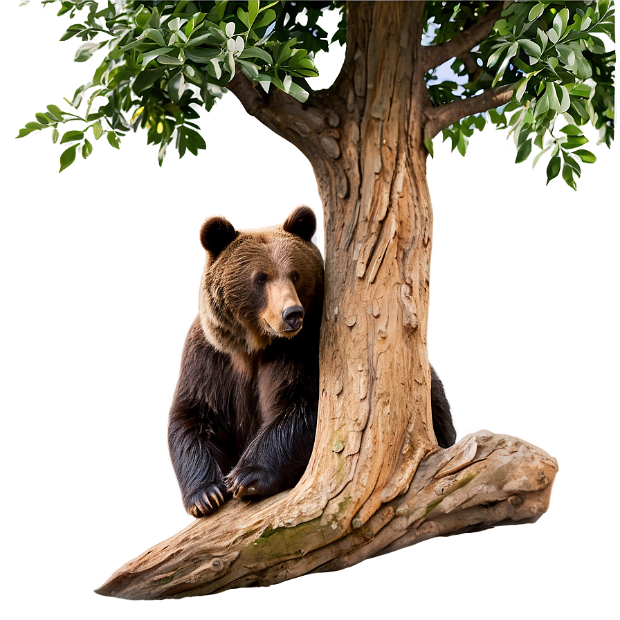 Bear Under Tree Png 05032024 PNG image