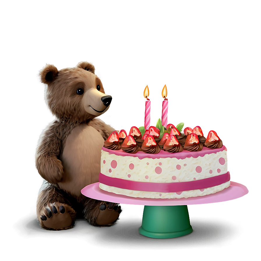 Bear With Cake Png 28 PNG image