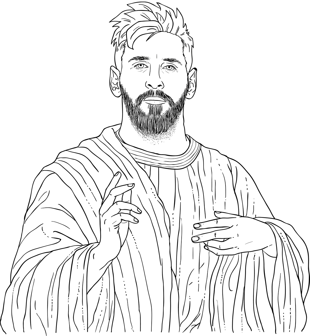 Bearded Man Illustration PNG image