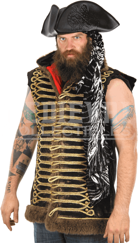 Bearded Manin Pirate Costume PNG image