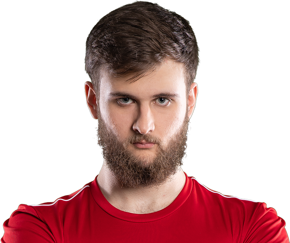Bearded Manin Red Shirt PNG image