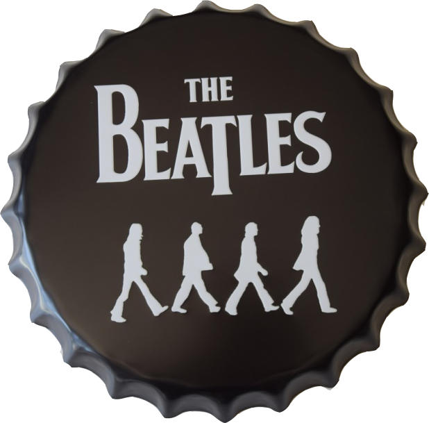 Beatles Bottle Cap Design PNG image