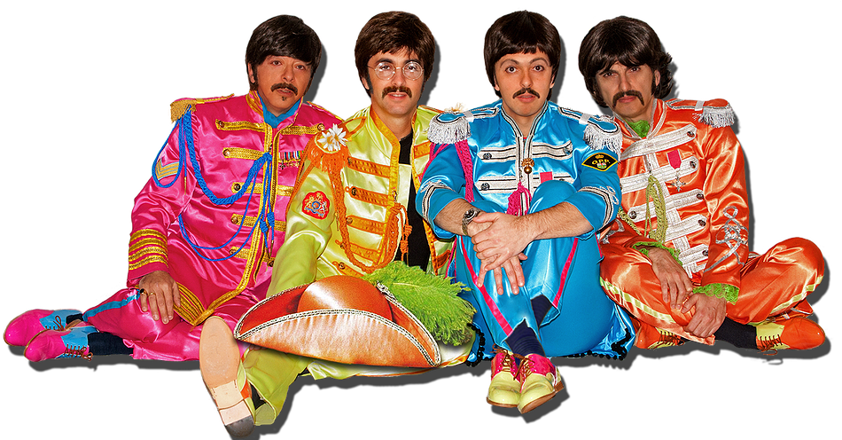 Beatles Sgt Pepper Outfits PNG image