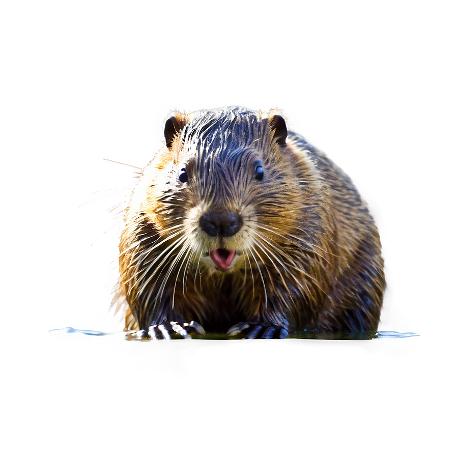 Beaver And River Scene Png 05242024 PNG image