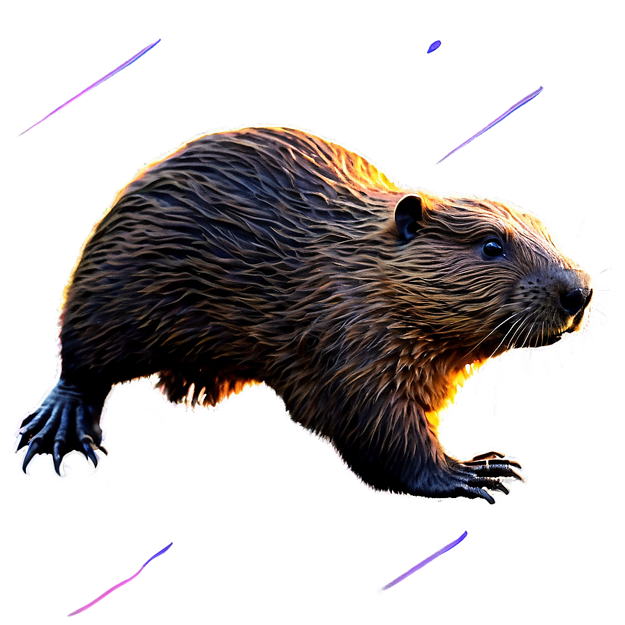 Beaver At Sunset Png Isp PNG image