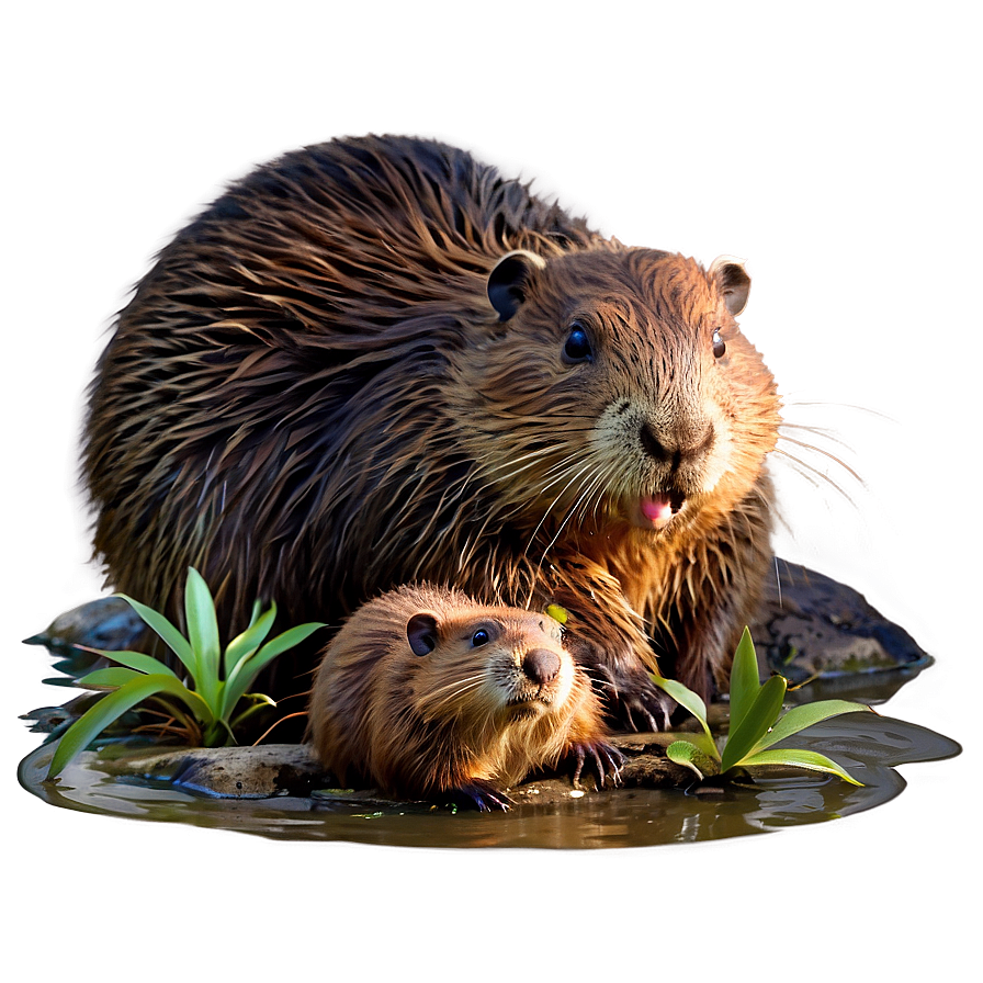 Beaver Family Clipart Png 05242024 PNG image