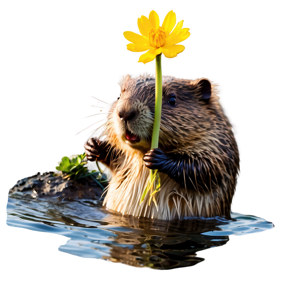 Beaver In Springtime Png 18 PNG image