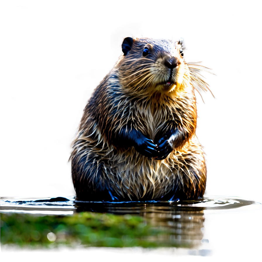 Beaver On Riverbank Png 05242024 PNG image