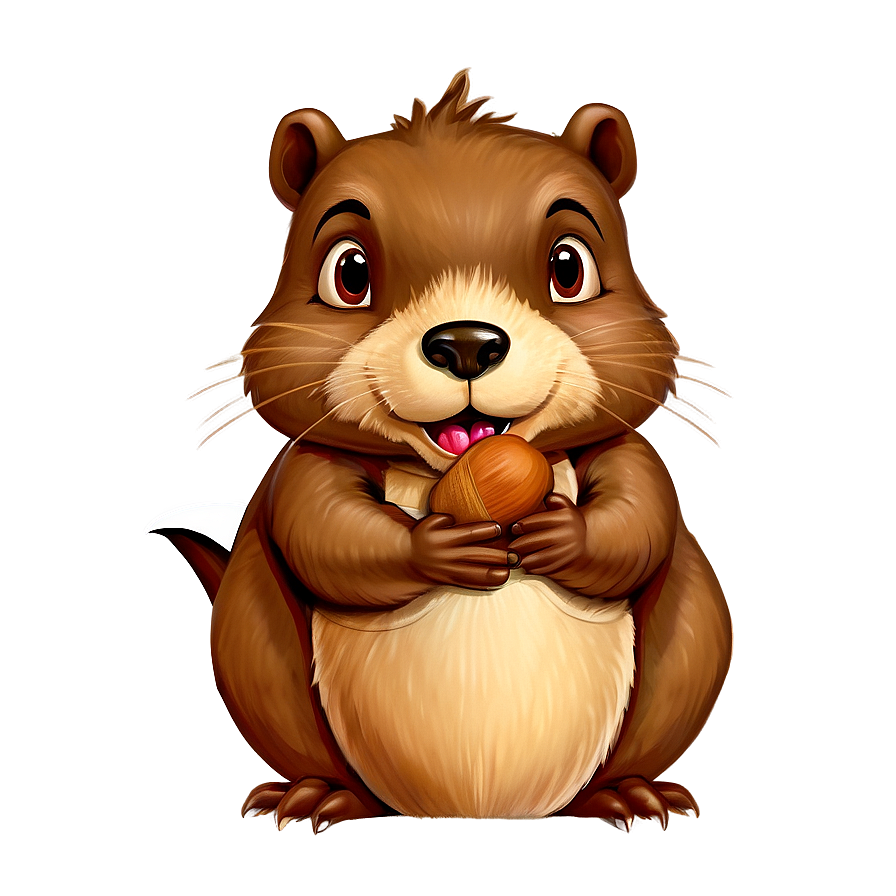 Beaver With Acorn Png 05242024 PNG image