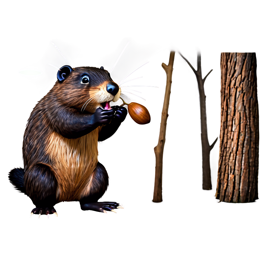 Beaver With Acorn Png 79 PNG image