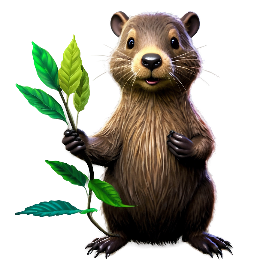 Beaver With Leaf Png 26 PNG image