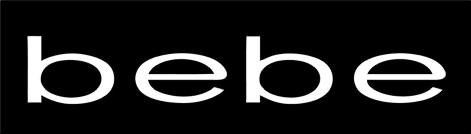 Bebe Brand Logo Black Background PNG image