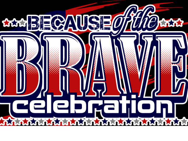 Becauseofthe Brave Celebration Graphic PNG image