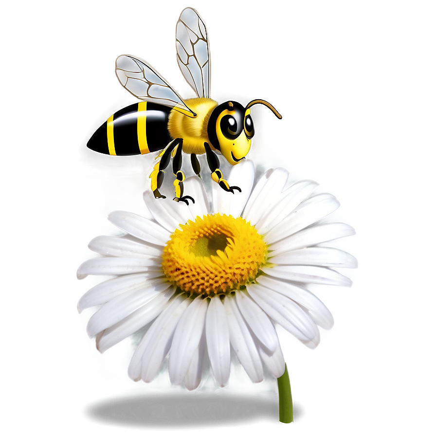 Bee And Daisy Png Hcc PNG image