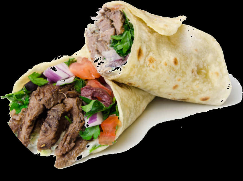 Beef Shawarma Wrap.jpg PNG image