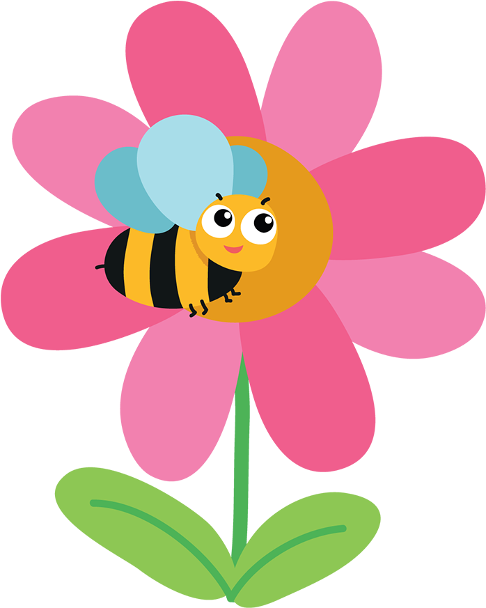 Beeon Pink Flower Graphic PNG image