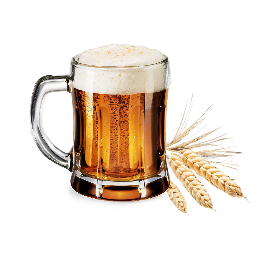 Beer Mug With Barley Png Qhx PNG image