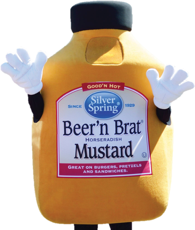Beern Brat Horseradish Mustard Costume PNG image