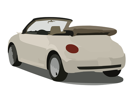 Beetle Convertible Cartoon PNG image