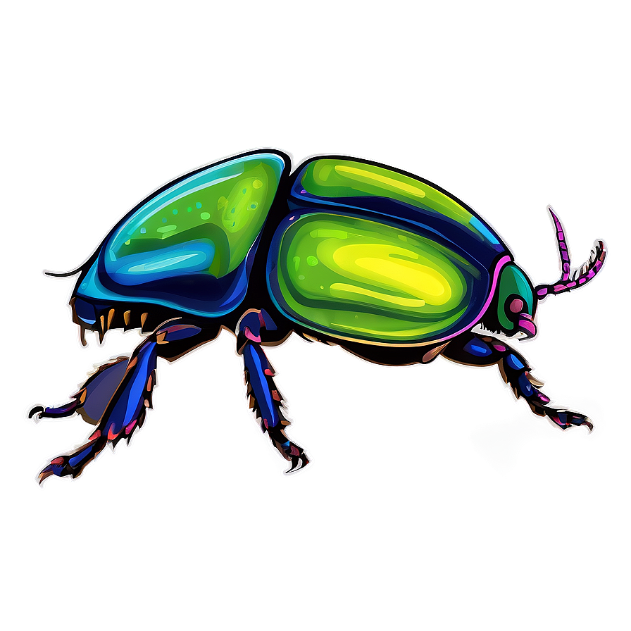 Beetle Illustration Png 05242024 PNG image