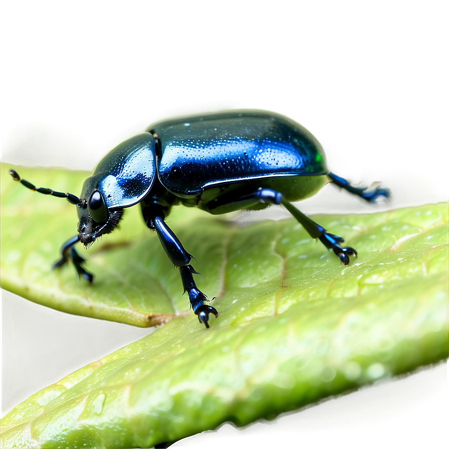 Beetle On Leaf Close-up Png 05242024 PNG image