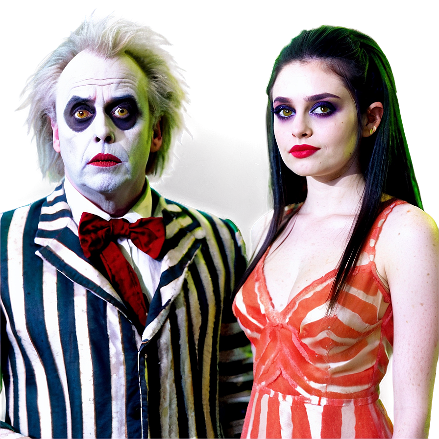 Beetlejuice And Lydia Png Hdg PNG image