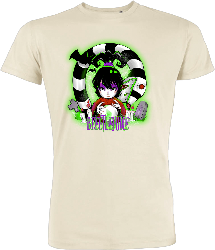 Beetlejuice Anime Style T Shirt Design PNG image