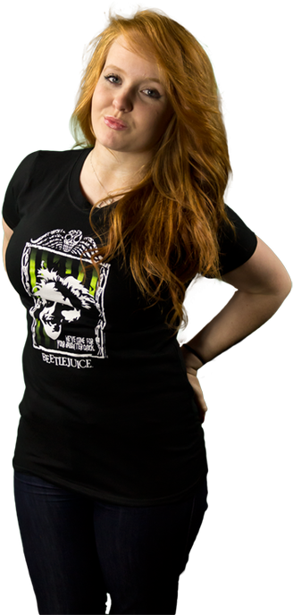 Beetlejuice Fan T Shirt Model PNG image